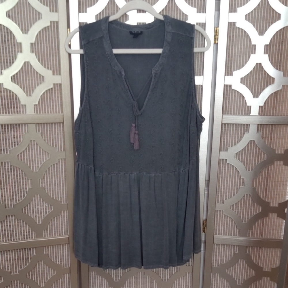 Torrid Gray Rayon Tank Top